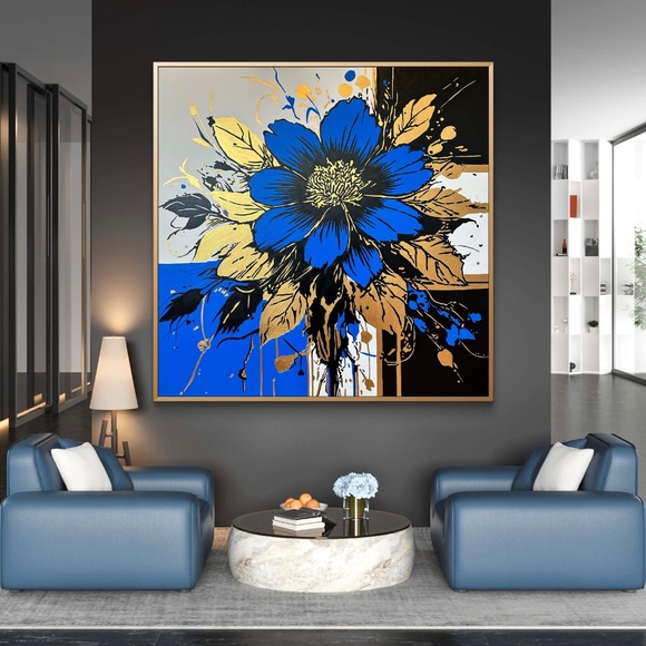 48” x 48” Original Acrylic Painting signed by Artist - Picture 2 of 4